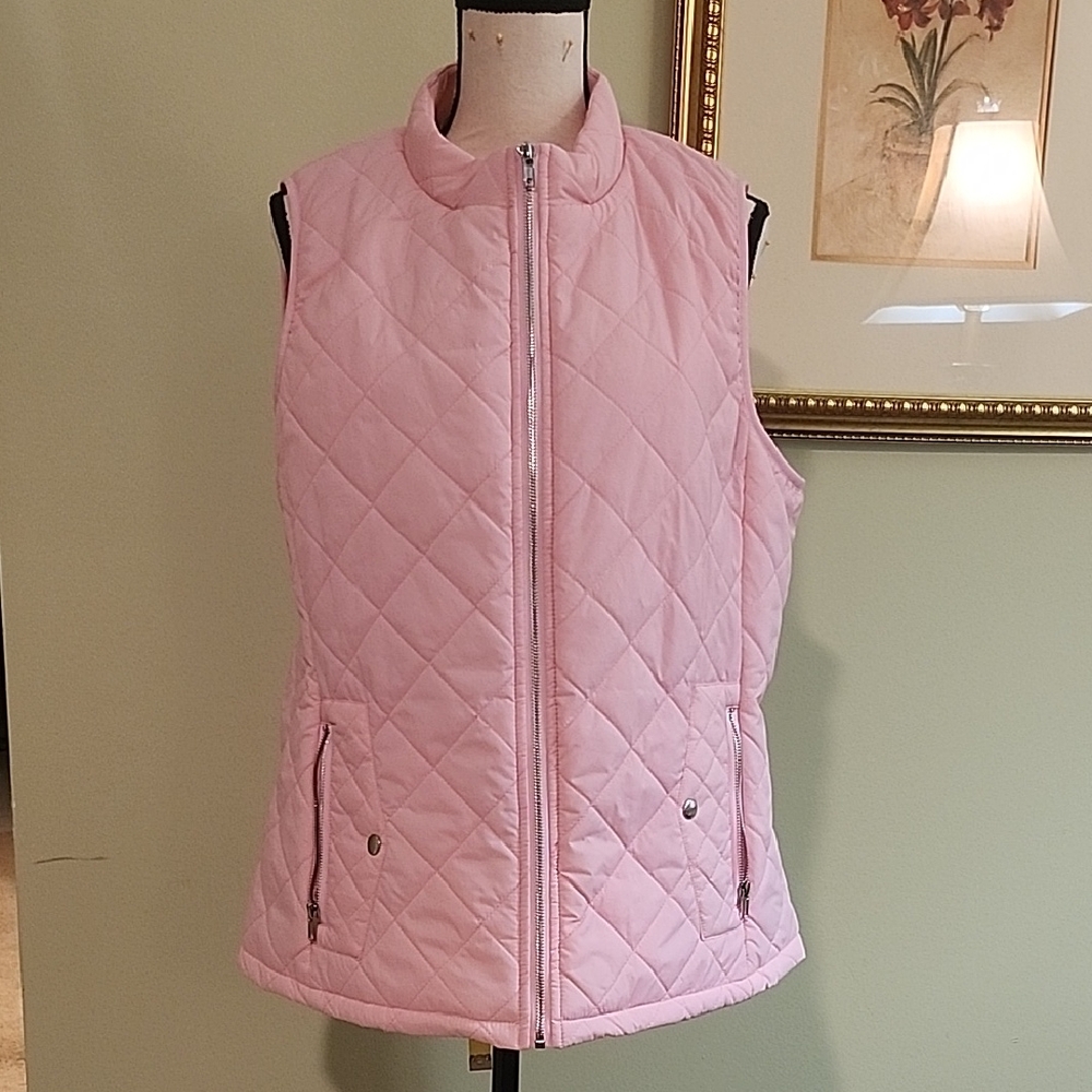 Elegant Pink Quilted Women's Vest